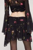 Спідниця Rotate колір чорний mini розкльошена