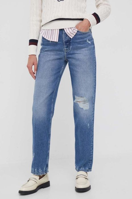 Джинси Tommy Hilfiger жіночі висока посадка колір блакитний (3342303)