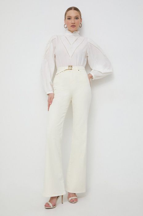 Джинси Pinko жіночі висока посадка колір бежевий (3554986)