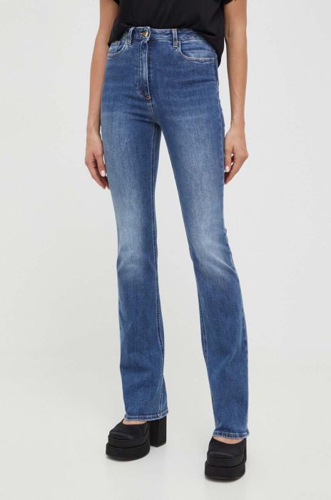 Джинси Elisabetta Franchi жіночі висока посадка колір блакитний (3474457)