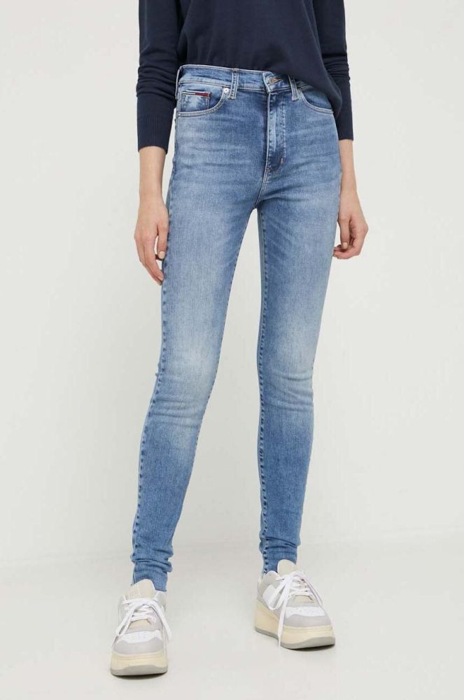 Джинси Tommy Jeans Sylvia жіночі колір блакитний (3436301)