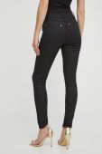 Штани Morgan жіночі колір чорний облягаюче середня посадка (3551187)