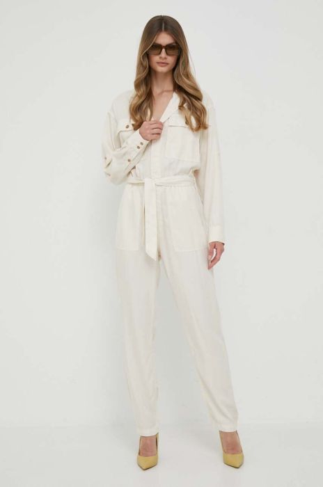 Комбінезон Pepe Jeans Georgia колір бежевий декольте трикутник