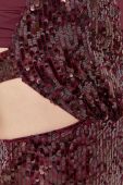 Комбінезон Patrizia Pepe колір бордовий декольте каро