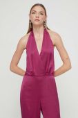 Комбінезон HUGO колір рожевий декольте трикутник (3630151)