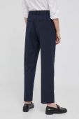 Штани з домішкою вовни Tommy Hilfiger колір синій фасон chinos висока посадка