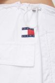 Штани Tommy Jeans жіночі колір білий широке середня посадка