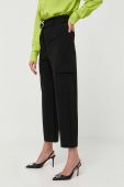 Штани Pinko жіночі колір чорний широке висока посадка (3442983)