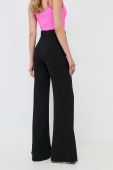 Штани Elisabetta Franchi жіночі колір чорний кльош висока посадка (3451048)