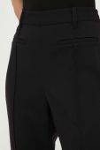 Штани Gestuz Caisa жіночі колір чорний кльош висока посадка