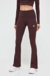 Штани adidas Originals жіночі колір коричневий
