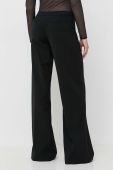 Штани з домішкою вовни Red Valentino колір чорний широке висока посадка