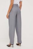Штани Armani Exchange жіночі колір сірий широке висока посадка
