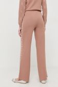 Штани Liu Jo жіночі колір бежевий пряме висока посадка (3512497)