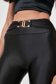 Легінси Elisabetta Franchi жіночі колір чорний з аплікацією