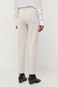 Штани Twinset жіночі колір бежевий пряме висока посадка (3529180)