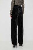 Штани Guess жіночі колір чорний широке висока посадка (3622150)