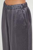 Штани Max Mara Leisure жіночі колір сірий широке висока посадка