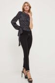Штани Pinko жіночі колір чорний облягаюче середня посадка