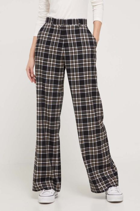 Штани Tommy Jeans жіночі колір чорний широке висока посадка (3542271)