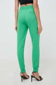 Бавовняні спортивні штани Patrizia Pepe колір зелений однотонні (3588771)
