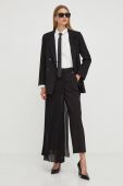 Штани Twinset жіночі колір чорний пряме висока посадка (3642226)
