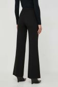 Штани Twinset жіночі колір чорний широке висока посадка (3622209)