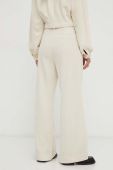 Штани Gestuz жіночі колір бежевий пряме висока посадка (3618644)
