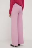 Штани Joop! жіночі колір рожевий широке висока посадка