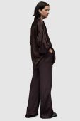 Штани AllSaints WP047Z CHARLI TROUSERS жіночі колір коричневий широкі середня посадка