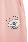 Дитячі бавовняні штани Mini Rodini колір рожевий з аплікацією