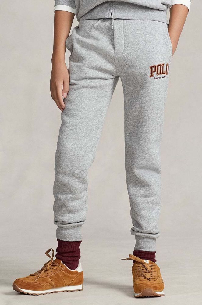 Дитячі спортивні штани Polo Ralph Lauren колір сірий з принтом (3614746)