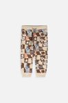 Дитячі спортивні штани Coccodrillo колір бежевий візерунок (3642297)
