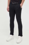 Штани Guess чоловічі колір чорний облягаюче