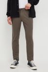 Штани Drykorn чоловічі колір зелений фасон chinos