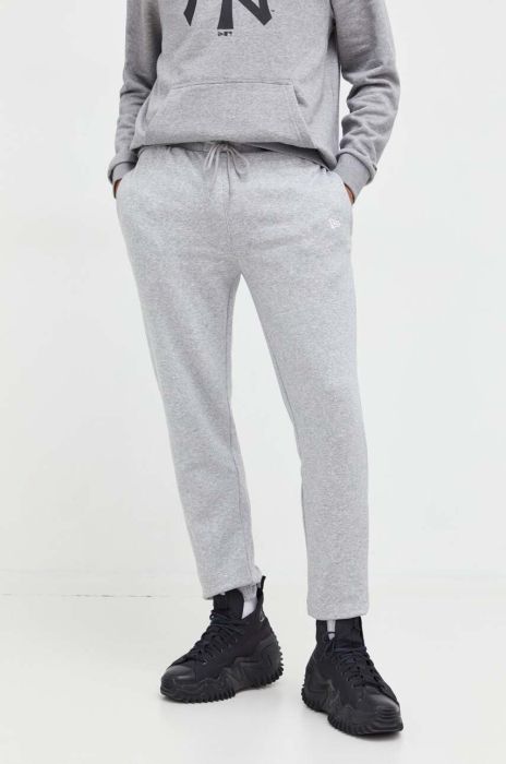 Спортивні штани New Era колір сірий меланж