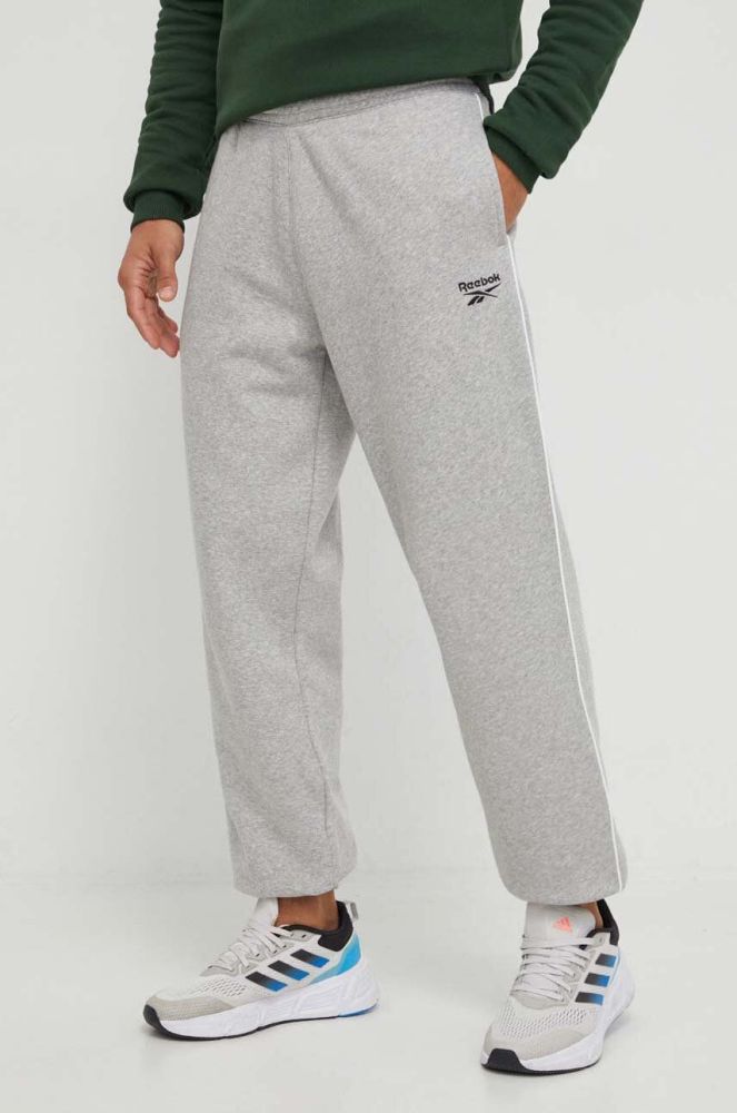 Спортивні штани Reebok колір сірий меланж (3568393)