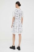 Сукня з домішкою льону Bruuns Bazaar колір білий mini розкльошена (3296988)