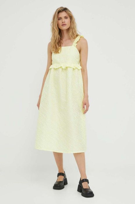 Сукня R?sum? колір жовтий midi розкльошена