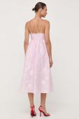 Сукня Custommade колір рожевий midi розкльошена