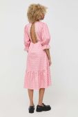 Сукня Notes du Nord колір рожевий midi розкльошена