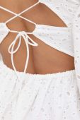 Бавовняна сукня Notes du Nord Honey колір білий mini розкльошена