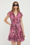 Сукня Guess колір фіолетовий mini розкльошена (3451192)