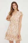Сукня Guess колір бежевий mini розкльошена (3451202)