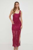 Сукня Guess колір бордовий maxi пряма