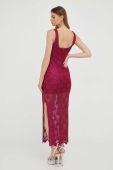 Сукня Guess колір бордовий maxi пряма