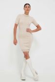 Сукня Guess колір бежевий mini облягаюча (3416360)