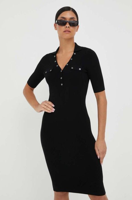 Сукня Guess колір чорний mini облягаюча (3410192)