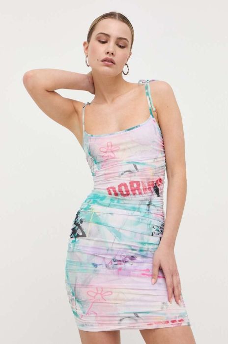 Сукня Guess Guess x Banksy mini облягаюча колір барвистий