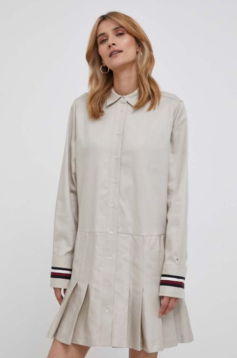 Сукня Tommy Hilfiger колір бежевий mini розкльошена (3316695)